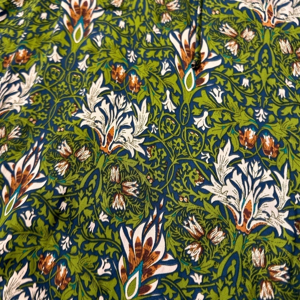 NWT CURRENT AIR Floral Nouveau Piping Blouse (T1) - Picture 7 of 11